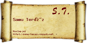 Samu Teréz névjegykártya